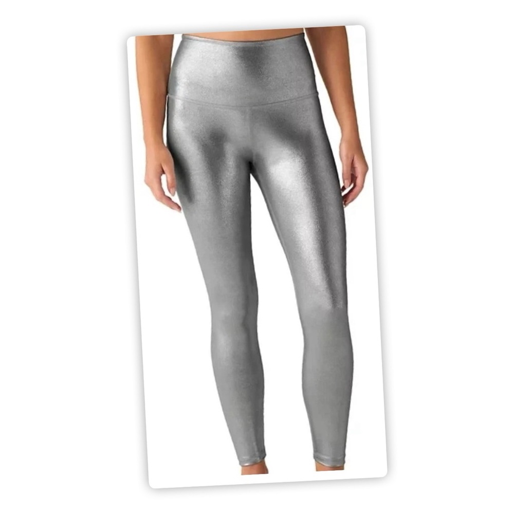 Simply‎ Vera Vera Wang Metallic Silver Leggings